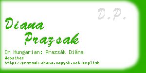 diana prazsak business card